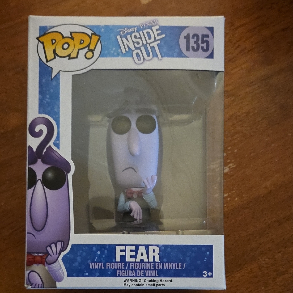Disney Inside Out Fear Collectible Figure in Purple and Gray